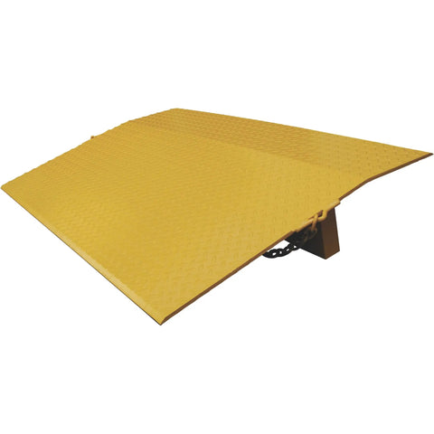 Tough As Nails Steel Truck Dock Plate For Warehouse Loading Docks 6185 Lb Capacity 48 By 54 Inch with yellow non skid surface