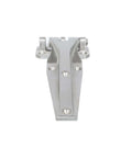 Front view of Heavy Duty Left-Hand Walk-In Cooler Door Hinge With Flush Offset Satin Stainless Steel, for cold rooms and refrigeration.