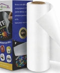 Direct To Film Roll 13 Inch By 328 Feet A3 Plus PET Double Sided Matte Clear 75 Micron displayed next to its packaging box.