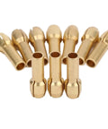 Top Shelf Mini Drill Chuck Adapter Set For Rotary Power Tools Heavy Duty Brass Quick Swap Holder Fits One Eighth Inch Shanks, ten brass adapters.