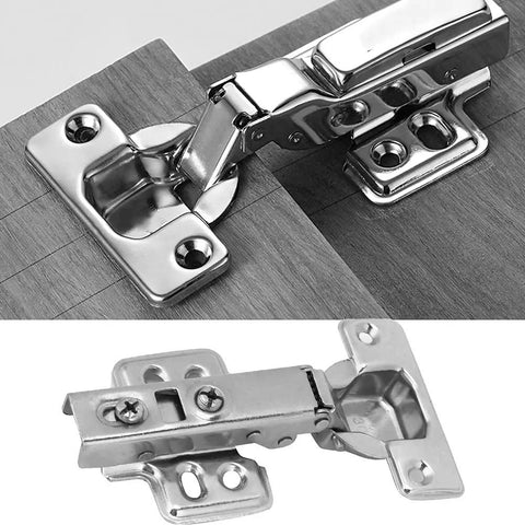 Rock Solid Steel Hydraulic Hinge with Soft Close Damper for Cabinet and Cupboard Doors close-up view showcasing finish and hinge mechanism.
