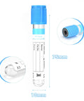 Vacuum Specimen Collection Tubes For Lab Tests And Veterinary Use 3 mL 100 Pack Wrap Packaging PET Durable Tubes with cap