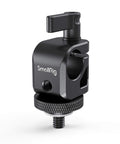 Universal Fifteen Millimeter Single Rod Clamp Rail Connector With Quarter Inch Thread, black aluminum mount for cameras.