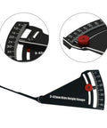 Badass Aluminum Height Gauge For Rc Cars And Off Road Trucks Measures 3 To 42 Millimeters with red calibrated knob and clear markings.
