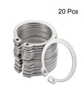 40mm External Circlips C Clip Retaining Ring Set In 304 Stainless Steel 20 Count for Shafts and Grooves, Stack and Single View