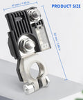 Heavy Duty 180 Amp Fusible Link Fuse With Positive Battery Terminal And M8 M6 Nuts Plug And Play Replacement for Hyundai Kia, side view showcasing dimensions.