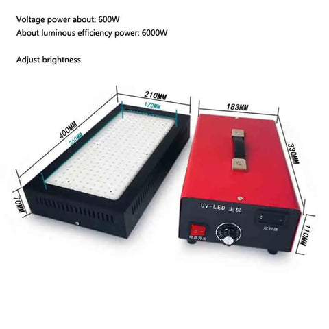 Top Tier Led Uv Curing Light 365Nm Shadowless Cold Source Lamp For 3D Printing Resin Screen Print Glue And Ink Drying with dimensions