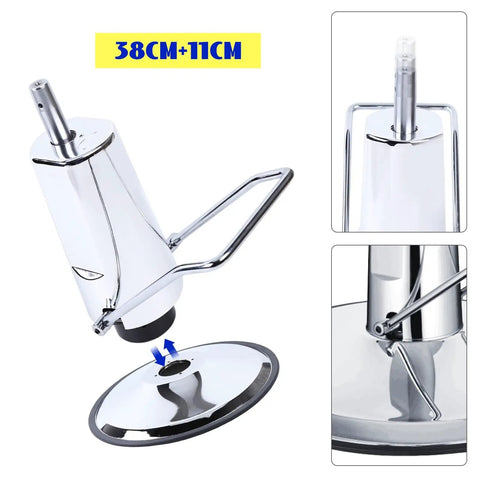 Barber Hydraulic Pump With Base For Salon Chairs, Adjustable Lift Replacement Pump For Hair Stylist Chairs, 661 Lb Capacity, Cast Iron Body, Versatile 4 Bolt Pattern, Durable Beauty Salon Equipment
