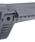 Mod 1 SOPMOD Lightweight Polymer Fixed Airsoft Stock With Ambidextrous Sling Mounts, side view showing rubber butt pad.