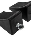 Beefy Heavy Duty Rubber Wheel Chocks With Eyebolt For Trailers RVs And Trucks Two Pack Built To Last In Extreme Heat Or Cold