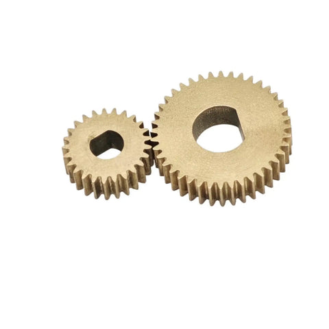 Copper Gear Wheel 26 Teeth 0.7 Module D Hole Flat Gear 19.6mm Diameter 5mm Thick With 10x9mm Bore, shown side view