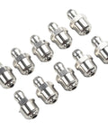 Heavy Duty 201 Stainless Steel Straight Hydraulic Grease Fittings With Exact M10 X 1mm Thread Fits Auto Truck And Machinery Rust Resistant Leaking Proof Built To Last Through Industrial Jobs Saving Money And Keeping Your Equipment Safe And Works Great., 10-pack view