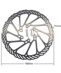 Beefy G3 Stainless Steel Disc Brake Rotor 160mm with dimensions shown, 2-pack with bolts for road, mountain, MTB, BMX bikes