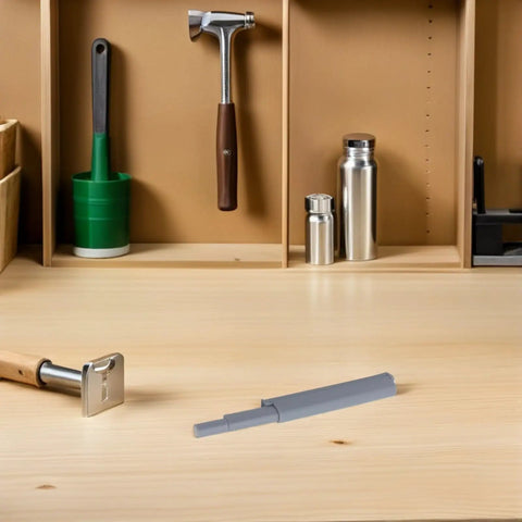 5 Pack Cabinet Door Dampers With Magnetic Touch Activation Soft Close No Slam Hinges on wooden table