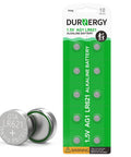 SR621SW Watch Battery 10 Pack Ag1 364 363 Alkaline Coin Button Cell Lr621 with silver color, ideal for clocks and lightweight electronics.