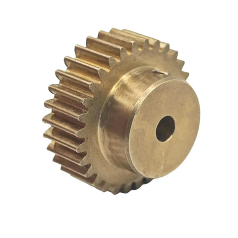 Beefy 0.7 Module Copper Spur Gear With 41 Teeth For Mechanical Transmission And Pinion Shaft 30.1mm Diameter 16mm Bore 12mm Thick