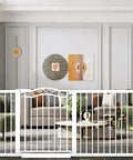 Extra Wide Walk Through Baby Gate For Huge Openings Safe Pressure Mount Indoor Gate for stairs, auto close, 73.62 to 76.38 inches wide.