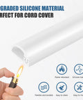 No-Fuss Odorless Silicone Wall Cord Hider With Side Open Cable Covers For Wires On Wall, 10 Ft, showing flame retardant feature.