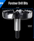 3.5 Inch Forstner Drill Bits For Hardwoods Plywood And Plastic Featuring Razor Sharp Serrated Teeth close-up, showcasing serrated edges.