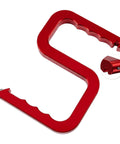 Red Firefighter Multitool Rescue Tool with Window Breaker and Spanner Wrench, lightweight aluminum alloy gear for first responders.