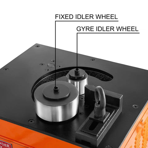 Heavy Duty Hydraulic Electric Rebar Bender With Foot Pedals 0-180 Degree Angle For Steel Bars with fixed and gyre idler wheels.