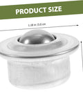 Size diagram of 10 Pack Metal Bearing Swivel Casters For Easy Furniture And Workbench Mobility, stainless steel transfer wheel.