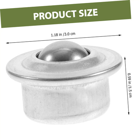Size diagram of 10 Pack Metal Bearing Swivel Casters For Easy Furniture And Workbench Mobility, stainless steel transfer wheel.