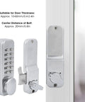 Zinc Alloy Mechanical Password Lock For Sliding Doors Keyless Home Security Lock For Kitchen And Balcony Durable Mechanical Code Lock