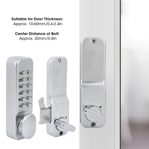 Zinc Alloy Mechanical Password Lock For Sliding Doors Keyless Home Security Lock For Kitchen And Balcony Durable Mechanical Code Lock