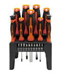 Premium 21-Piece Magnetic Screwdriver Kit With CRV Steel Bits For Torx Phillips Slotted Fastening. Full-size rack set