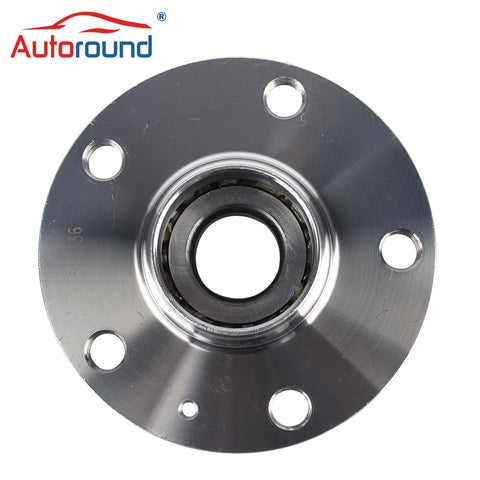 Front view of Rear Wheel Bearing And Hub Assembly Non ABS Pair For Audi A3 2006-2020 A3 Sportback E-Tron 2016-2018 Beetle 2012-2014