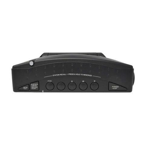 Front view of Long Range AM FM Portable Digital Radio With NOAA Weather Alerts And Bluetooth 2 Meter Ham Band Compatibility