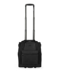 Front view of 16 Inch Underseat Carry On Luggage With Wheels 3 In 1 Design That Transforms From Rolling Suitcase To Shoulder Bag And Handbag