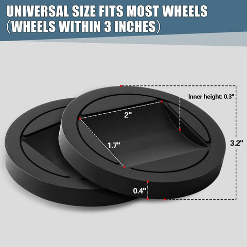 4 Pack Furniture Wheel Stoppers For Hardwood Floors Prevent Sliding On Sofas Chairs And Beds With Rubber Caster Cups size diagram