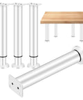 Adjustable Steel Furniture Legs Replacement Feet For Cabinets And Tables Heavy Duty Telescopic Risers in white