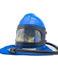 Sandblasting Hood And Helmet With Safe Air Feed Shoulder Protection For Sandblasters Durable ABS Mask With Double Lens Protection And Five Outer Lenses