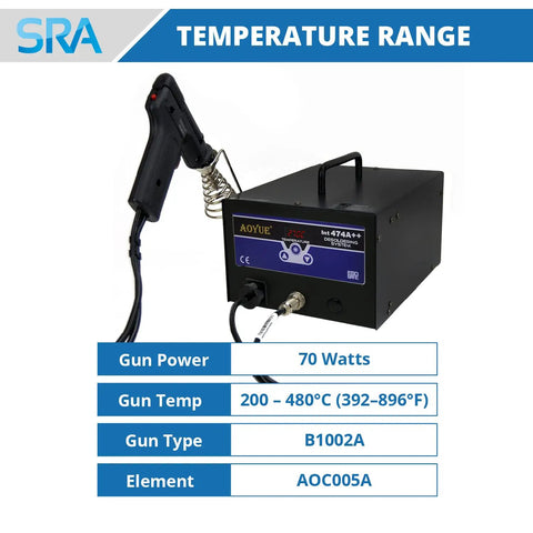 Pro Grade Digital Desoldering Station With 80W Heater And Built In Vacuum Pump, Auto Sleep Mode For Power Saving