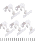 No Sweat Heavy Duty White Cabinet Door Retainer Ball Catch 5 Pack Smooth Push Latch Rock Solid Abs Plastic parts and screws.