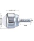 Side view of Ball Transfer Bearing Unit 24mm With Nylon Ball For Transmission Pack Of 4, 360 Degree Rotation, dimensions shown