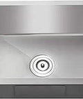 Undermount 24 Inch Single Bowl Kitchen Sink Made From 18 Gauge SUS304 Stainless Steel Handmade With Brushed Finish Three And A Half Inch Drain Opening Fits Most Garbage Disposals Size D24 X W18 X H9 Built To Last