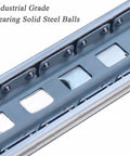 Industrial Grade Full Extension Drawer Slides 10 to 48 Inches Side Mount Metal Rails With Ball Bearing Steel 51mm