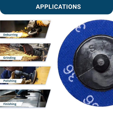 Close-up of 2 Inch Quick Change Sanding Discs Ceramic For Drill And Die Grinders Deburring Polishing with application images