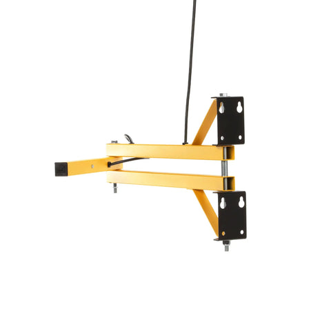 40 Inch Loading Dock Arm With Dual Square One And A Half Inch Steel Tubing, 120 Volt Power, Two Embedded Outlets, Rotates 210 Degrees