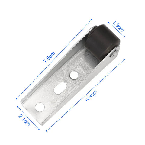 Heavy Duty Vertical Track Roller Wheels For Sliding Door Sagging Support Rock Solid Carbon Steel Build measuring 7.5x2.1cm.