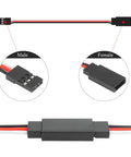 Close-up of 30 Piece Male To Female 3 Pin Servo Extension Cable Set With 22 AWG Copper Wires, showing connectors and cable details