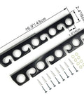 Heavy Duty Fishing Rod Ceiling And Wall Rack Hangs In Your Garage Cabin Or Basement And Holds Up To 8 Rods And Reel Combos With Anti Corrosion Steel Construction shown with screws