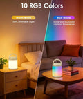 Colorful Baby Night Light For Nursery And Kids Room With 10 Colors And 8 Dimmable Levels, Remote And Touch Control in warm and RGB mode
