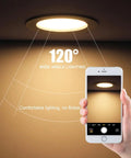 20 Pack LED Recessed Downlights For Ceiling Retrofit Featuring Cold White Illumination And Hassle Free Setup displaying 120° wide angle ceiling light.