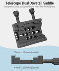 2in1 Telescope Scope Dual Dovetail Saddle Clamp Mount Base for Losmandy and Vixen Style Plate Rails with Dual Locking Knobs