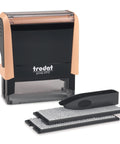 Badass DIY Self Ink Stamp Kit With Swap Out Character Panels And Tweezers Designed For Quick Return Address Stamping, with 2 panel sets.